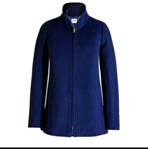 J Crew City Coat Wool Blend Navy